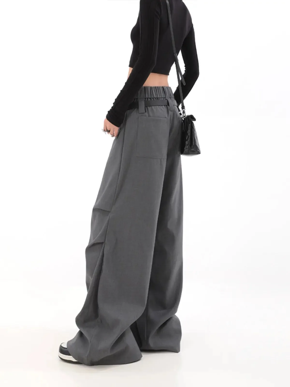 【23s July.】Pleated Wide-leg Track Pants