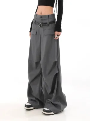 【23s July.】Pleated Wide-leg Track Pants