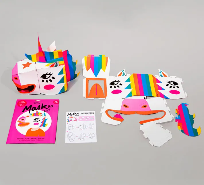 3D Mask - Lily - Unicorn