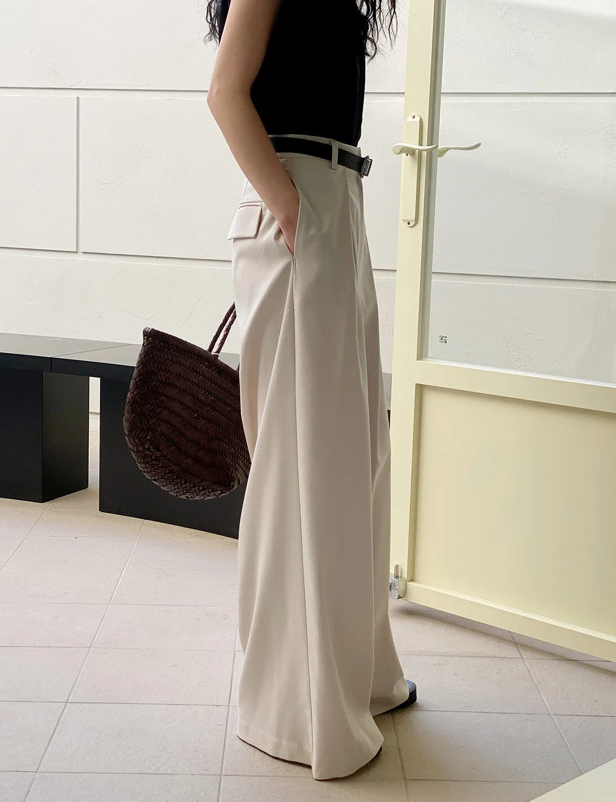 Alex Wide Leg Pleated Pants-BESTSELLERS