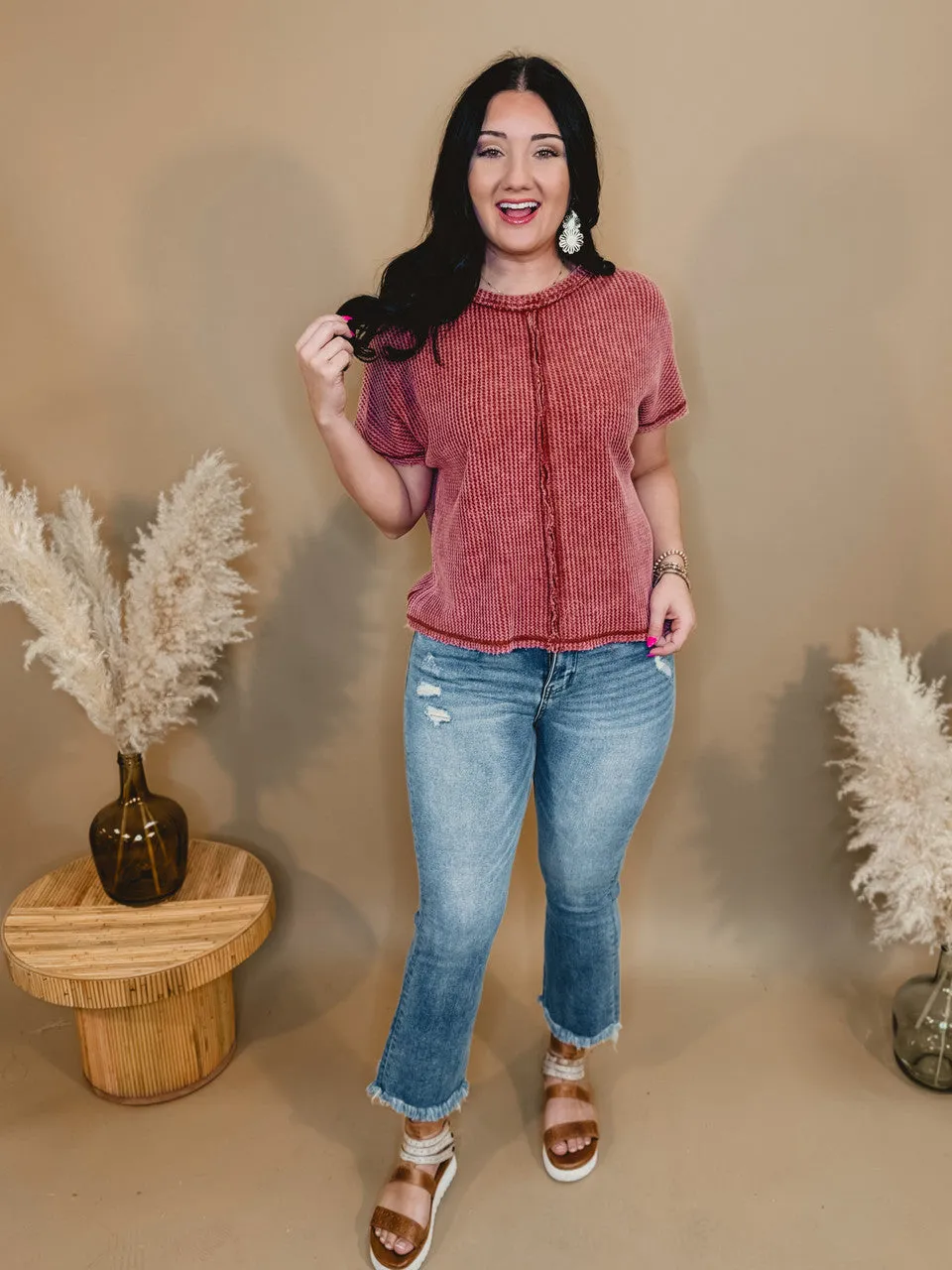 Amber High Rise Kick Flare Jeans by Vervet