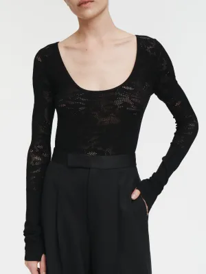 Ballet Lace Top in Black