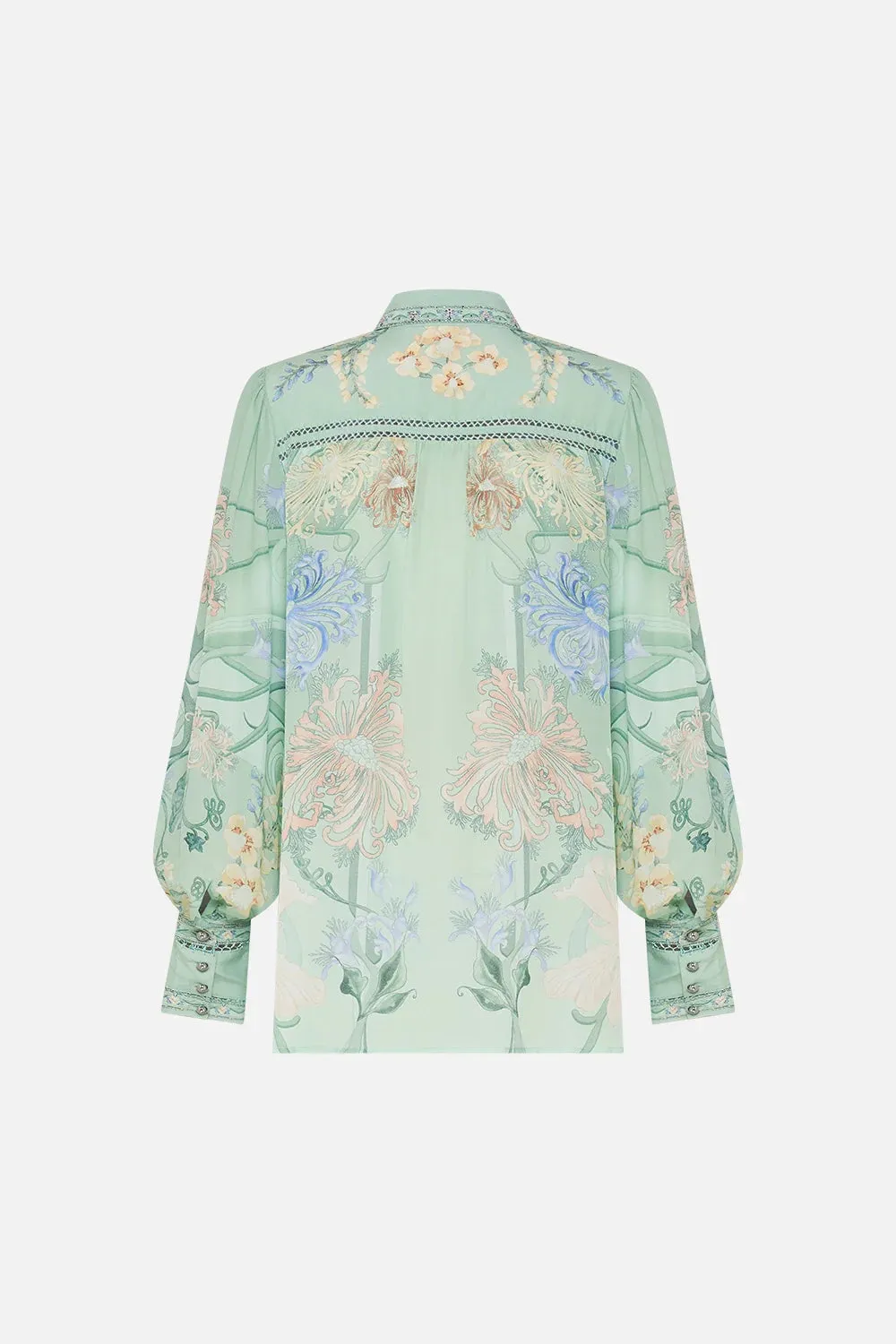 CAMILLA DREAMING IN DUTCH BUTTON THROUGH BLOUSON SLEEVE BLOUSE