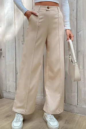 CENTER SEAM WIDE LEG PANTS