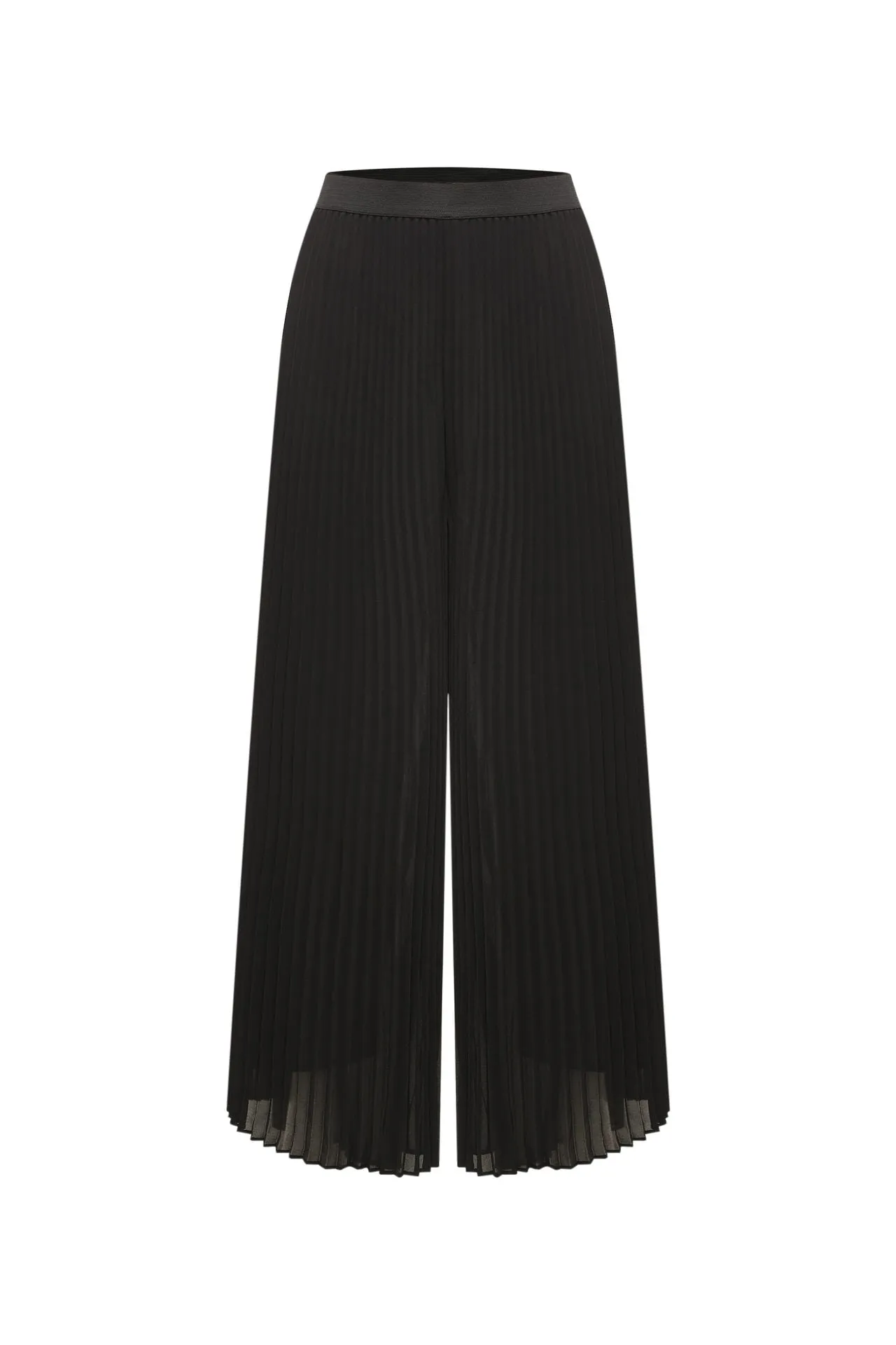 Chiffon Wide Leg Pleated Pants