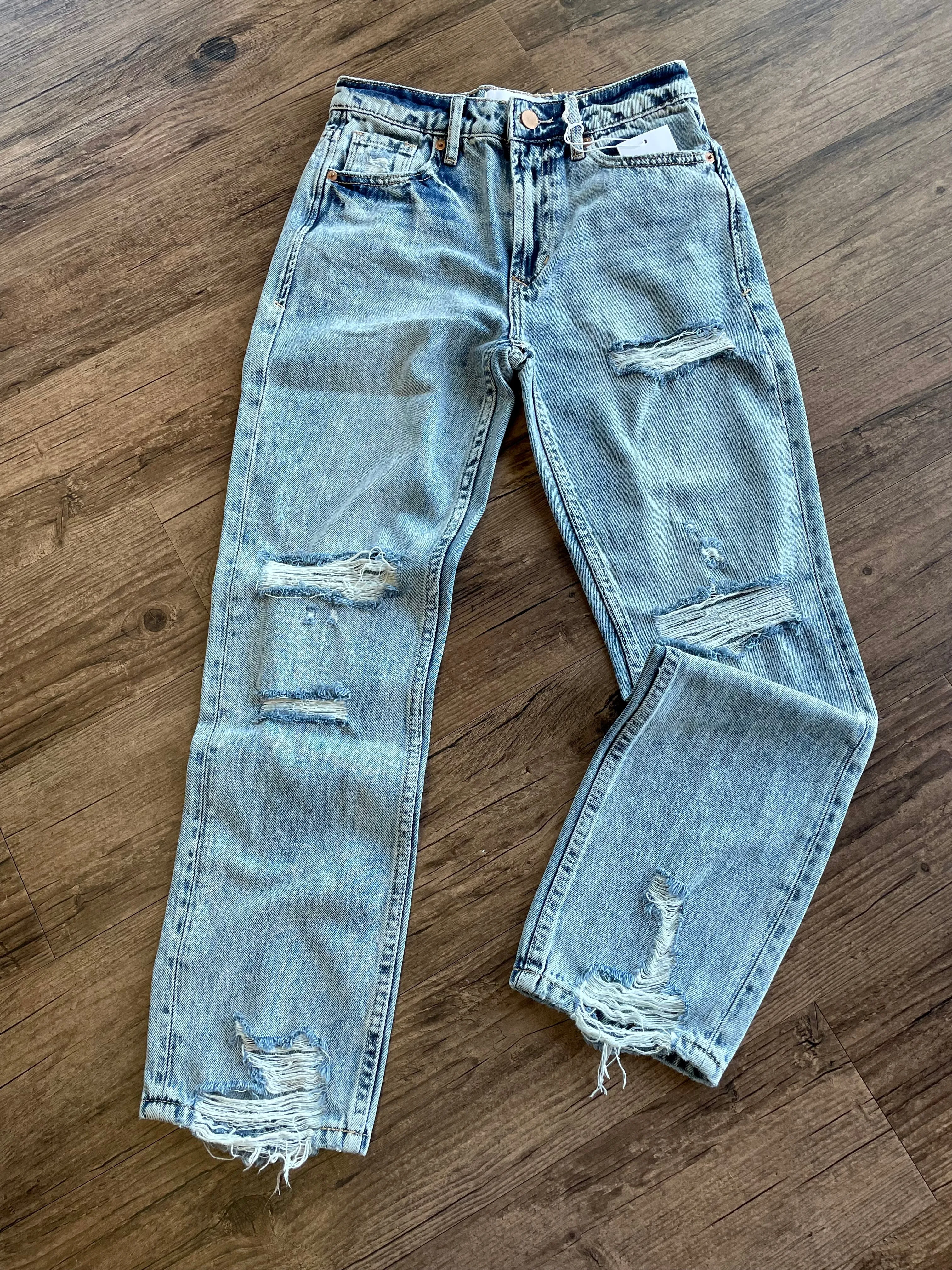 Dear John 'Jodi' Super High Rise Straight Jeans in Lake City