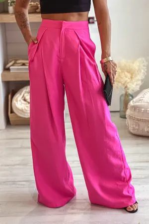 Hot Pink Wide Leg Pants