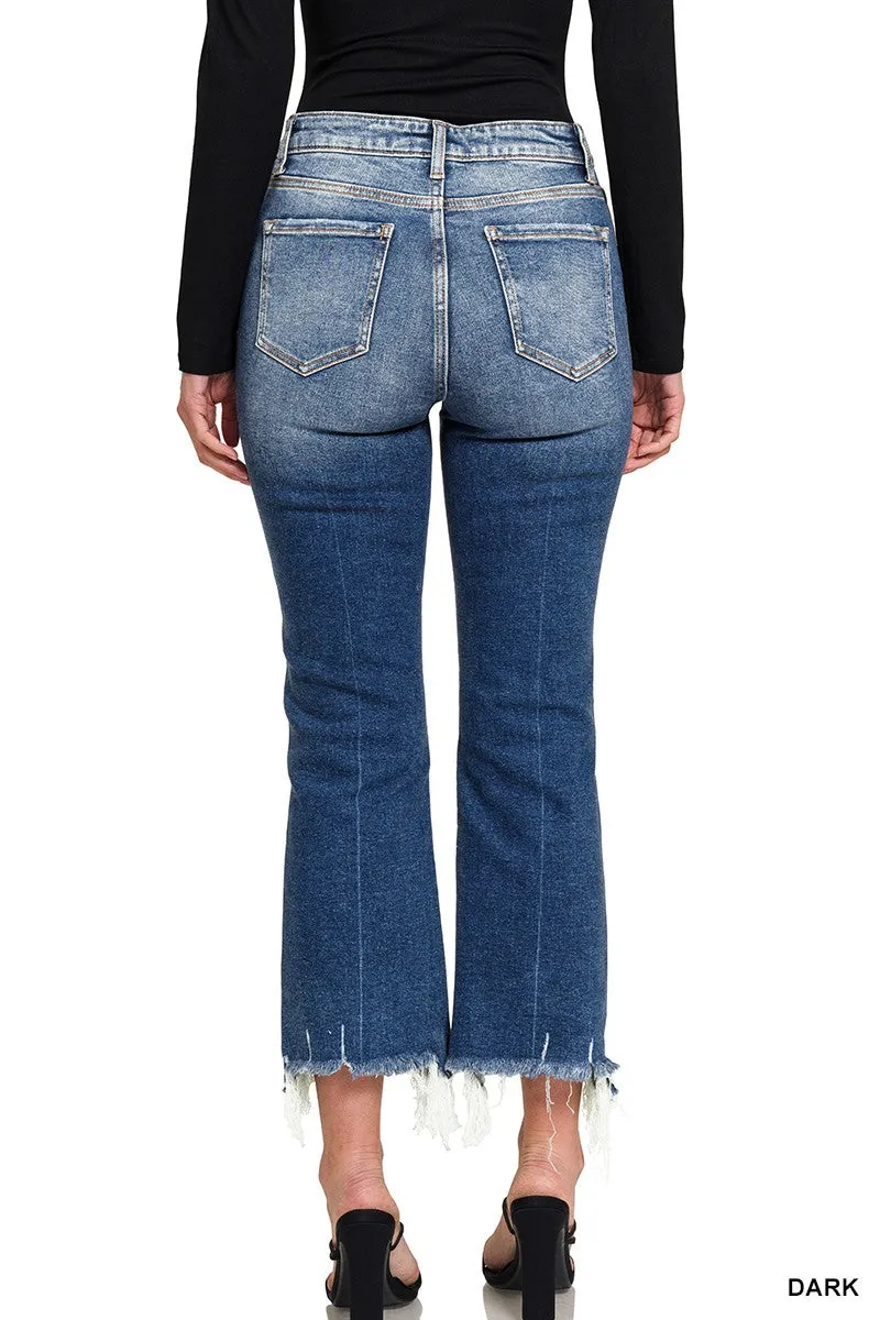 Kick Cropped Flare Jeans