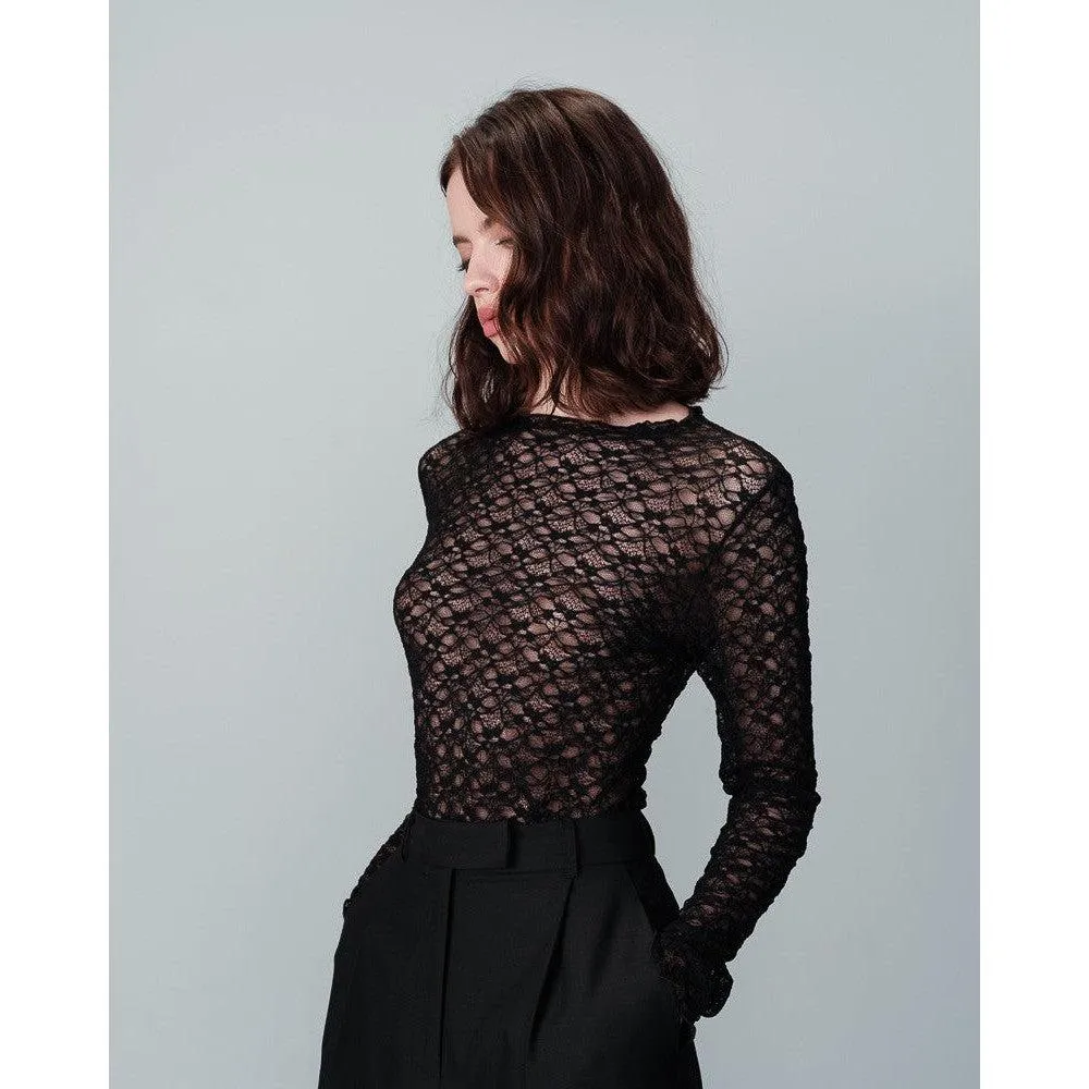 LACE LONG SLEEVE TOP