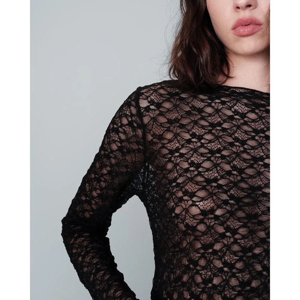 LACE LONG SLEEVE TOP