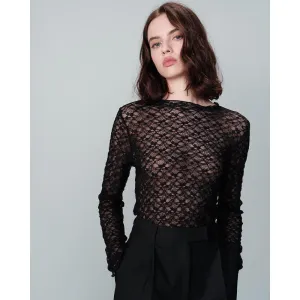 LACE LONG SLEEVE TOP