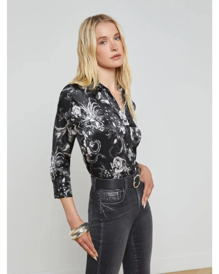 L'Agence Dani Black Zodiac Blouse