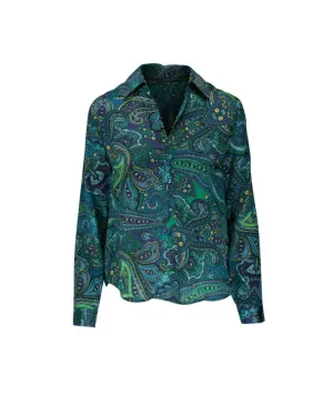 L'Agence Tyler Lagoon Paisley Blouse