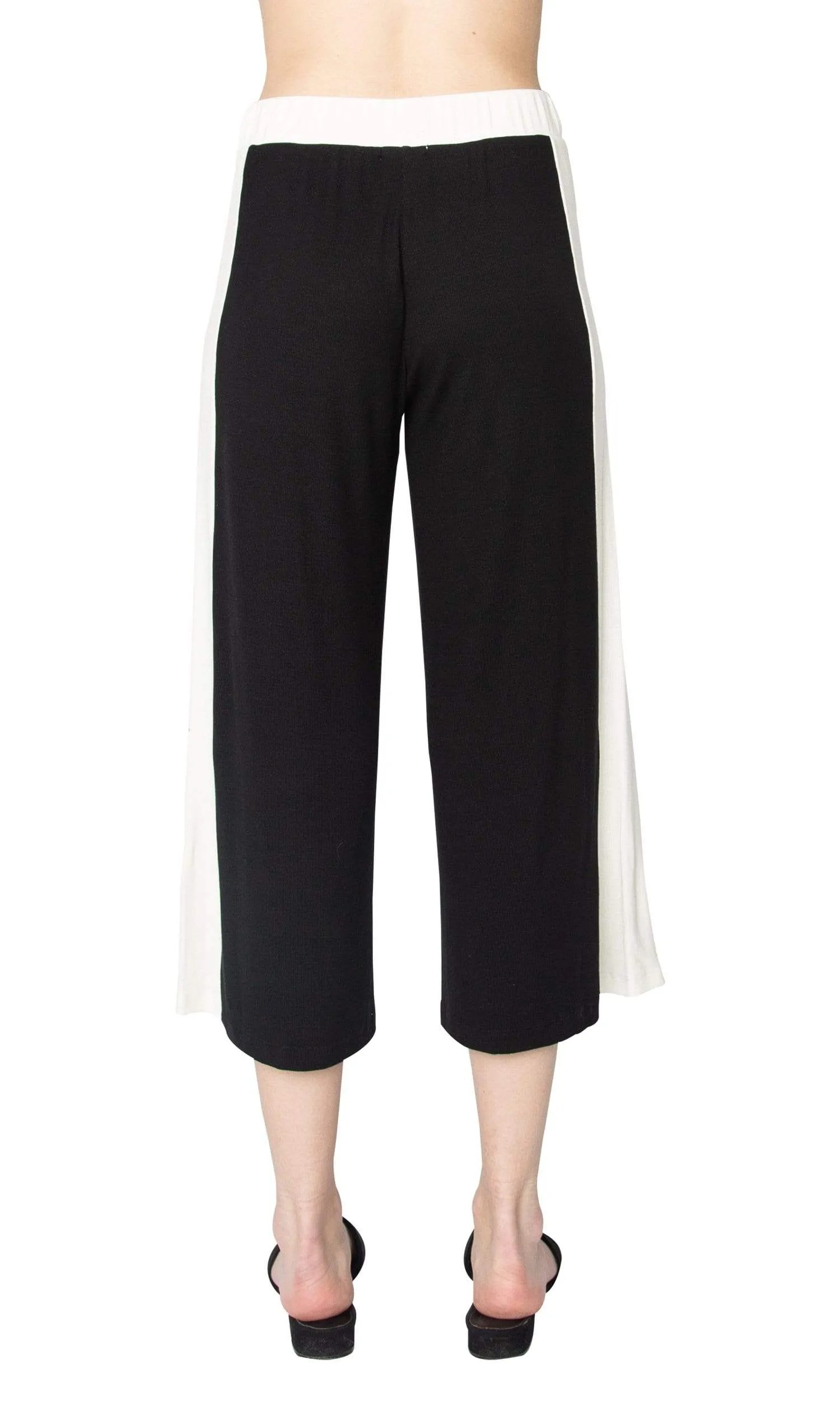 LAmade Mel Wide Leg Crop Pant with Stripe