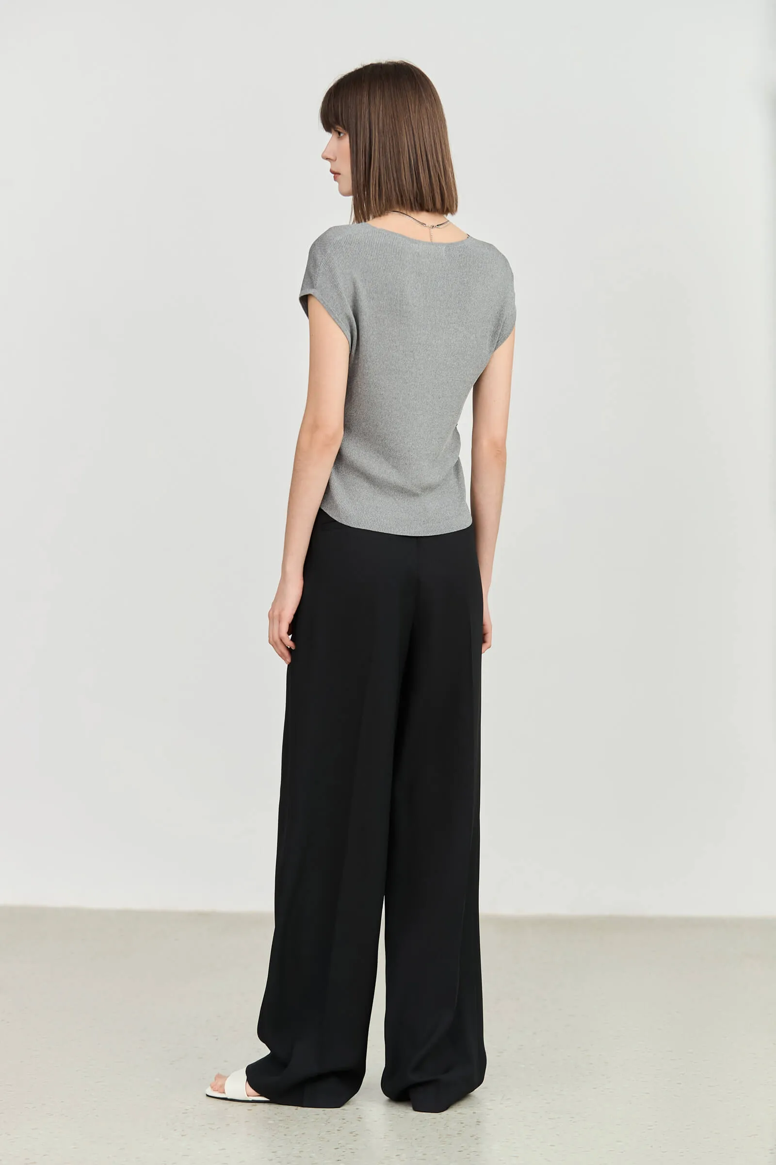 LILY Straight Wide Leg Suit Pants