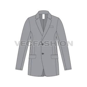 Mens 2 Buttoned Sport Blazer