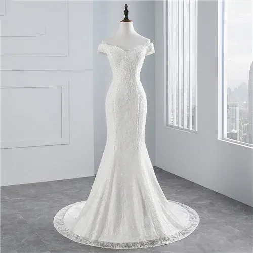 New Style Boat Sweat Heart Neck Mermaid Wedding Dress