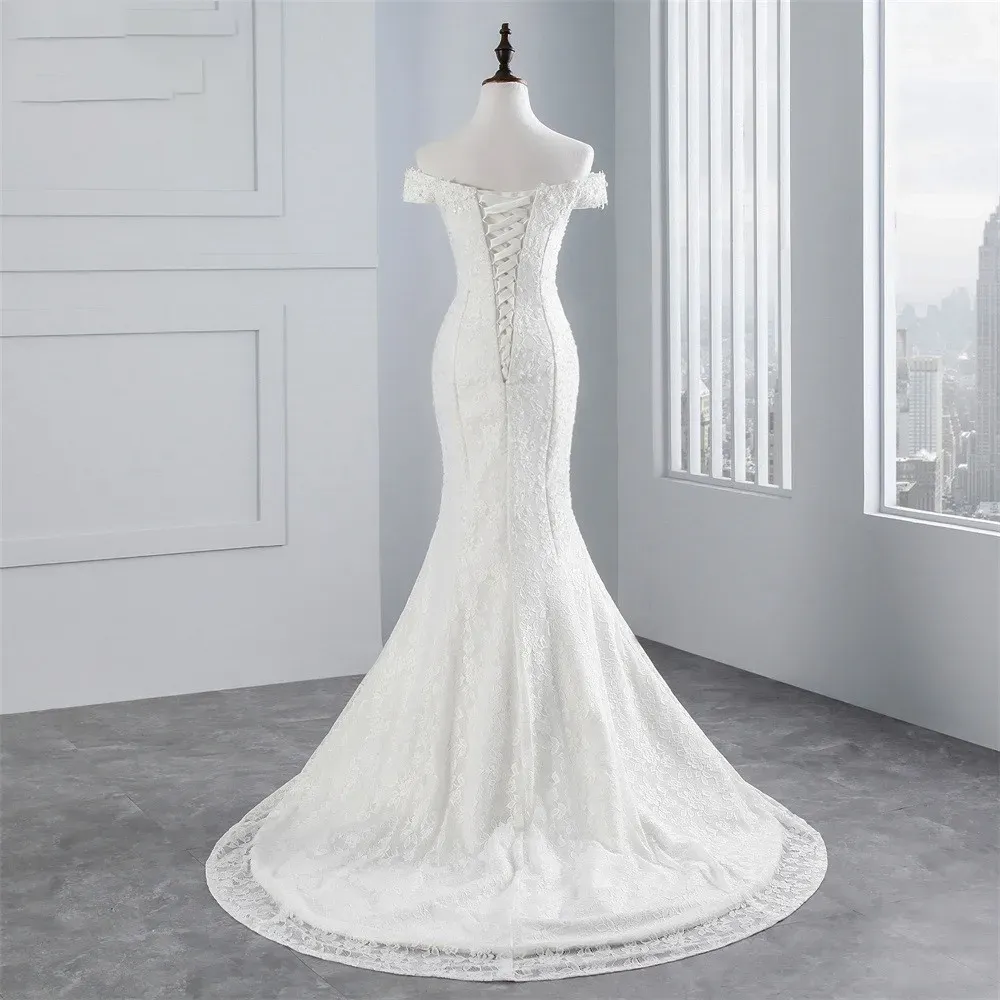 New Style Boat Sweat Heart Neck Mermaid Wedding Dress