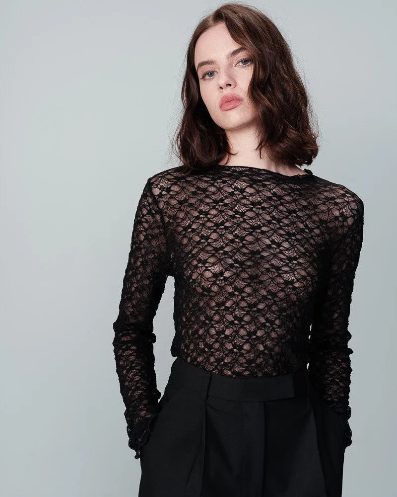 Nicole Lace Top Black