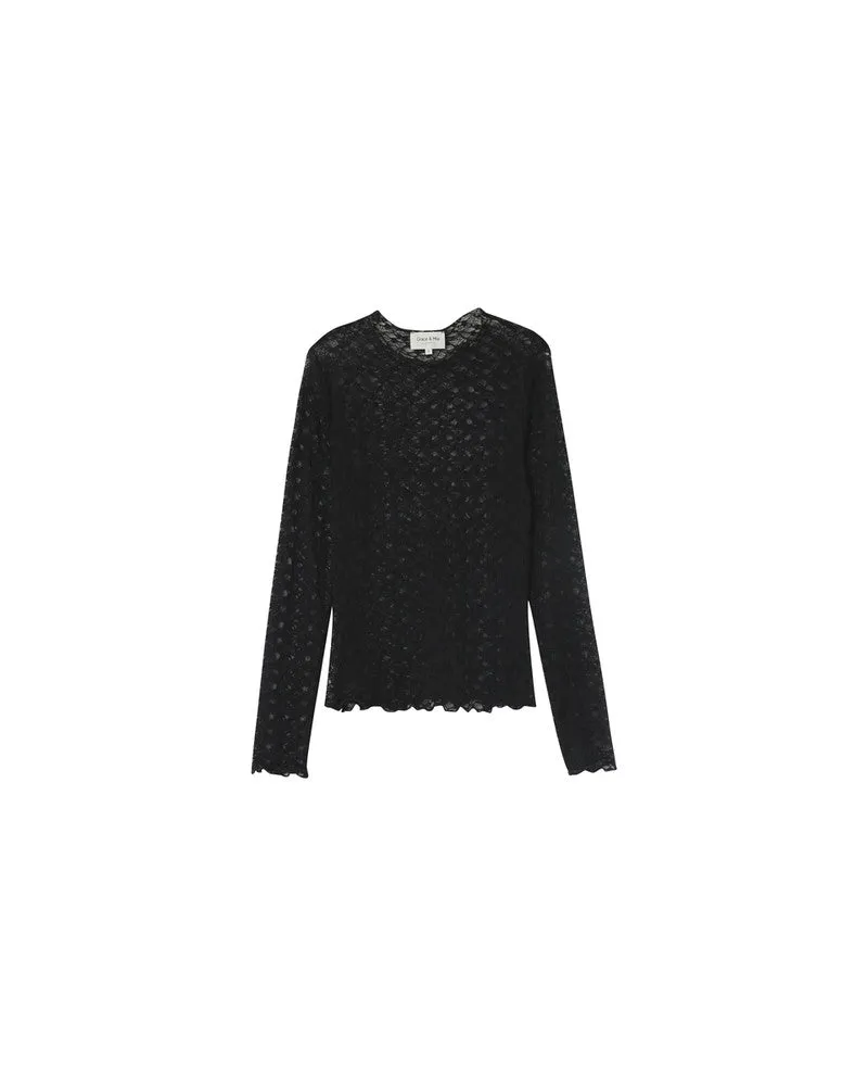 Nicole Lace Top Black