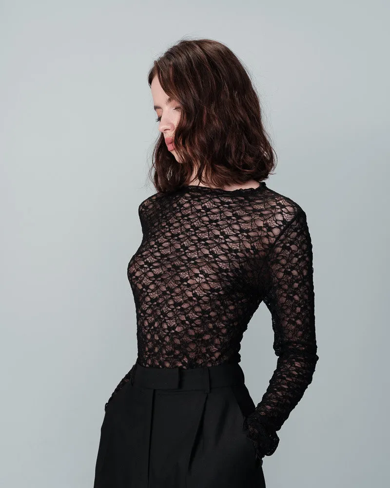 Nicole Lace Top Black