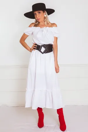 Off-the-Shoulder Midi Dress