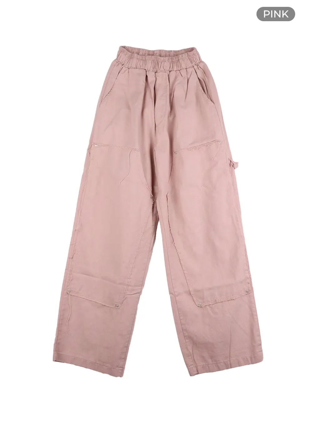 Patched Wide Leg Pants CY420