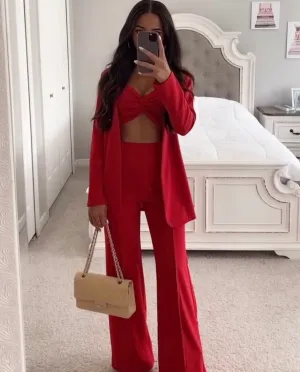 RED BLAZER SET