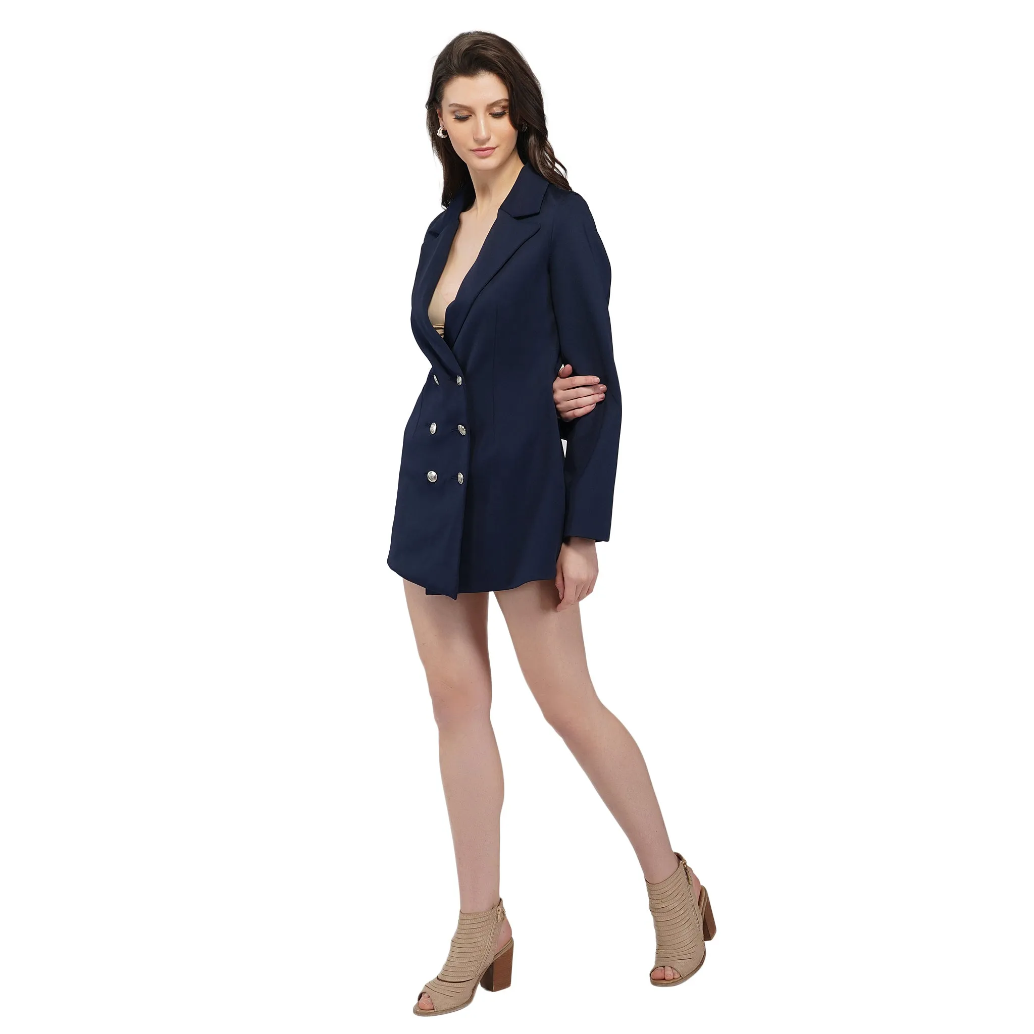 SLAY. Women's Navy Blue Blazer Dress