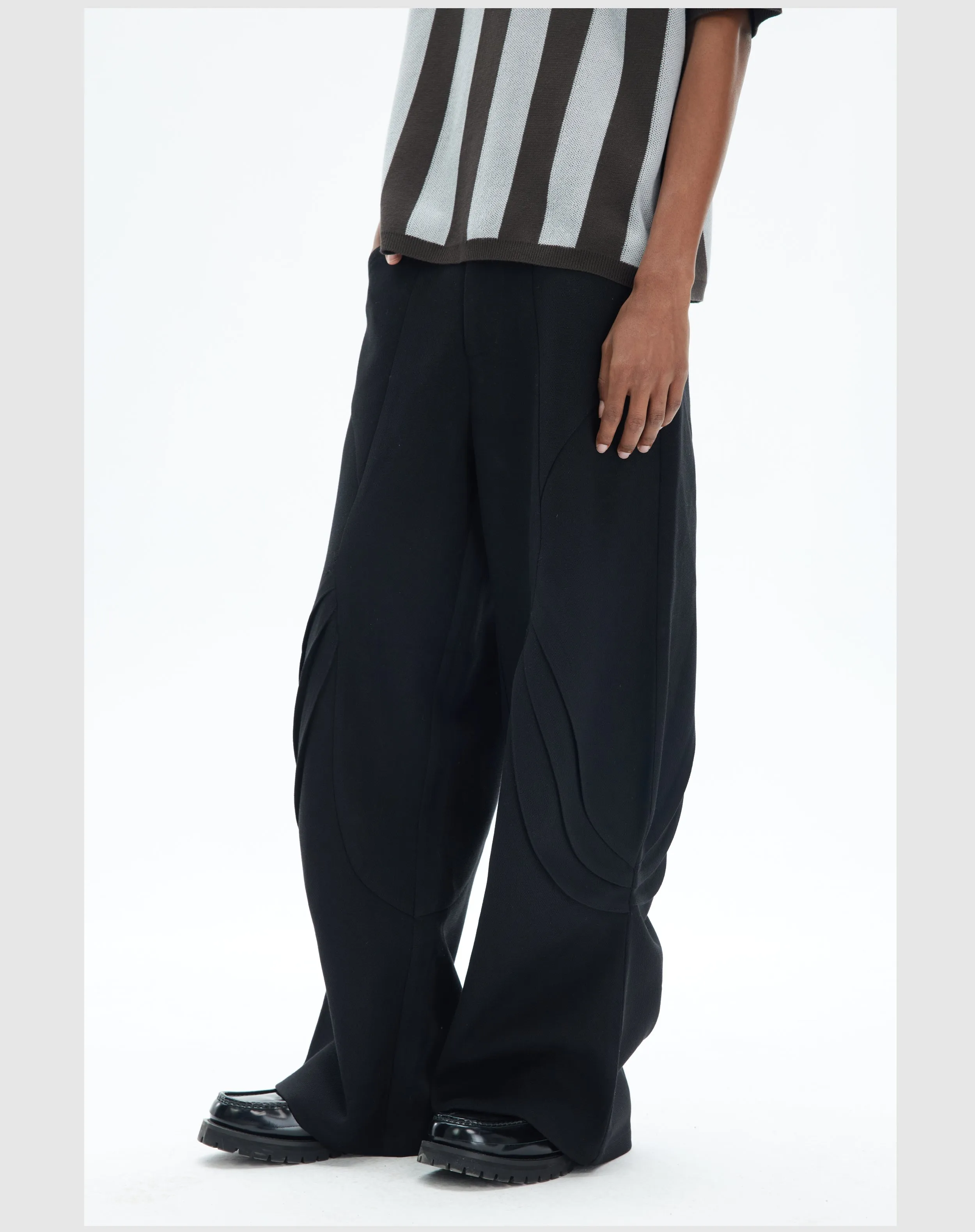 Straight wide-leg casual pants