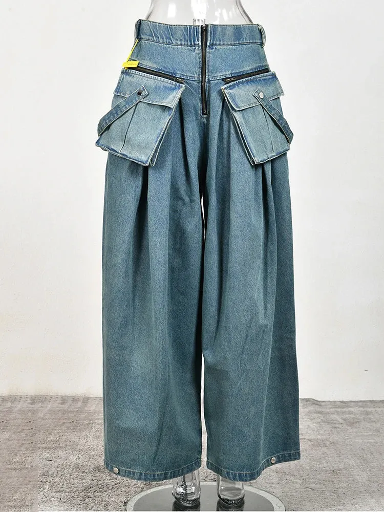 TEEK - Drawstring Denim Pocketed Pieces