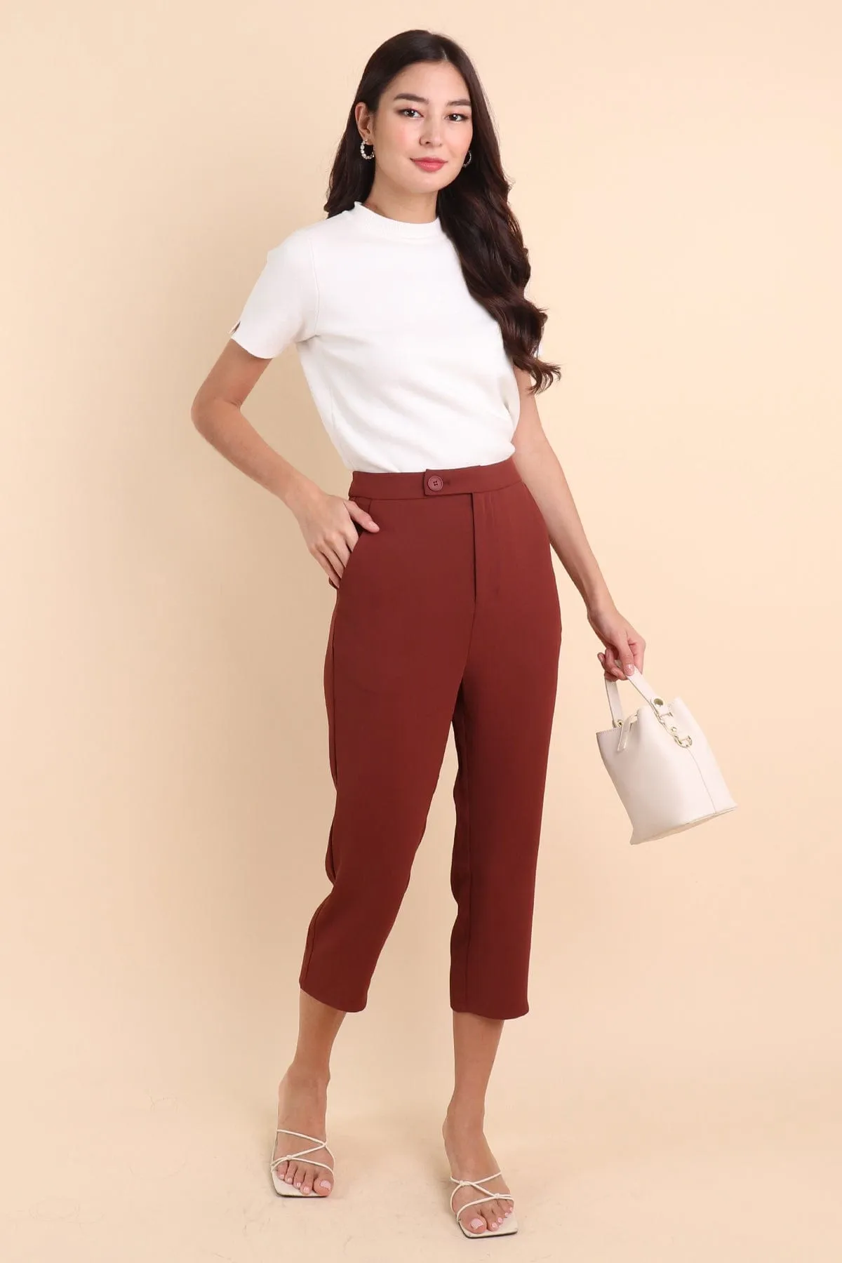 VICTORIA PENCIL PANTS IN CINNAMON