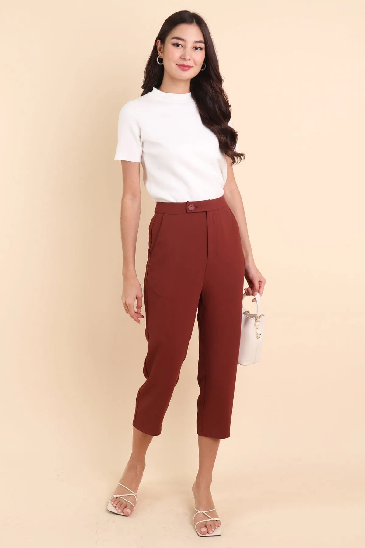 VICTORIA PENCIL PANTS IN CINNAMON