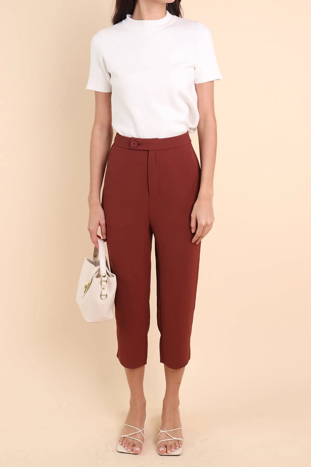 VICTORIA PENCIL PANTS IN CINNAMON