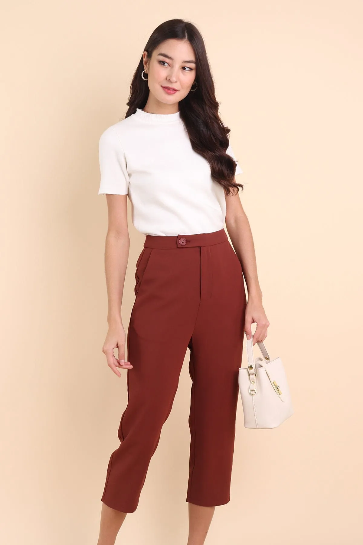 VICTORIA PENCIL PANTS IN CINNAMON