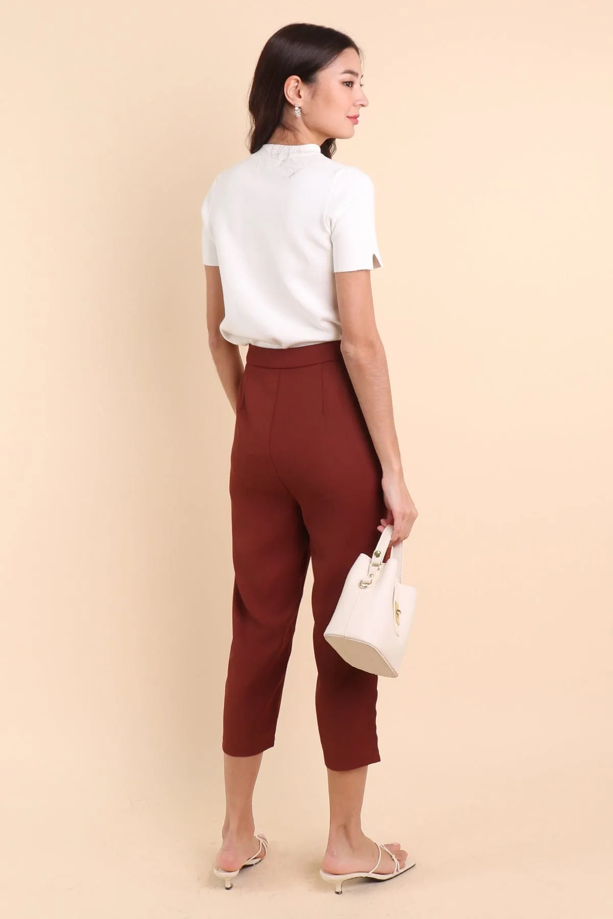 VICTORIA PENCIL PANTS IN CINNAMON