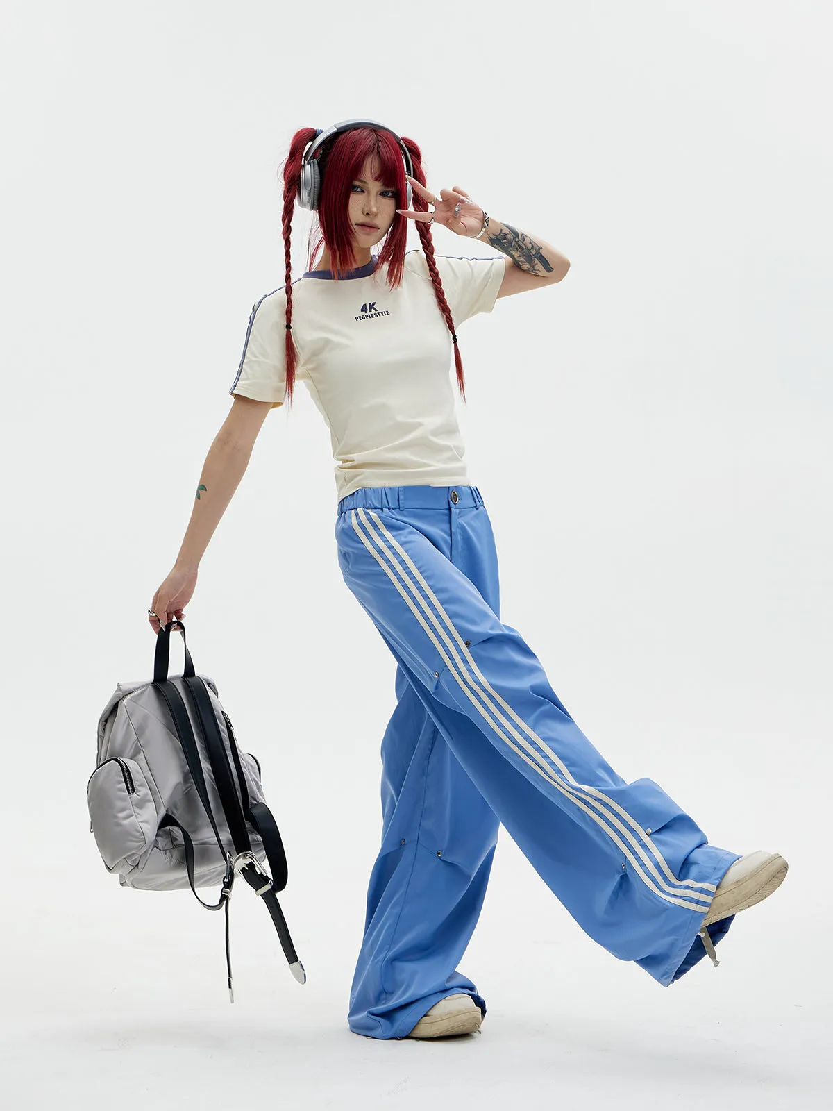 Wide Leg Sideline Casual Pants