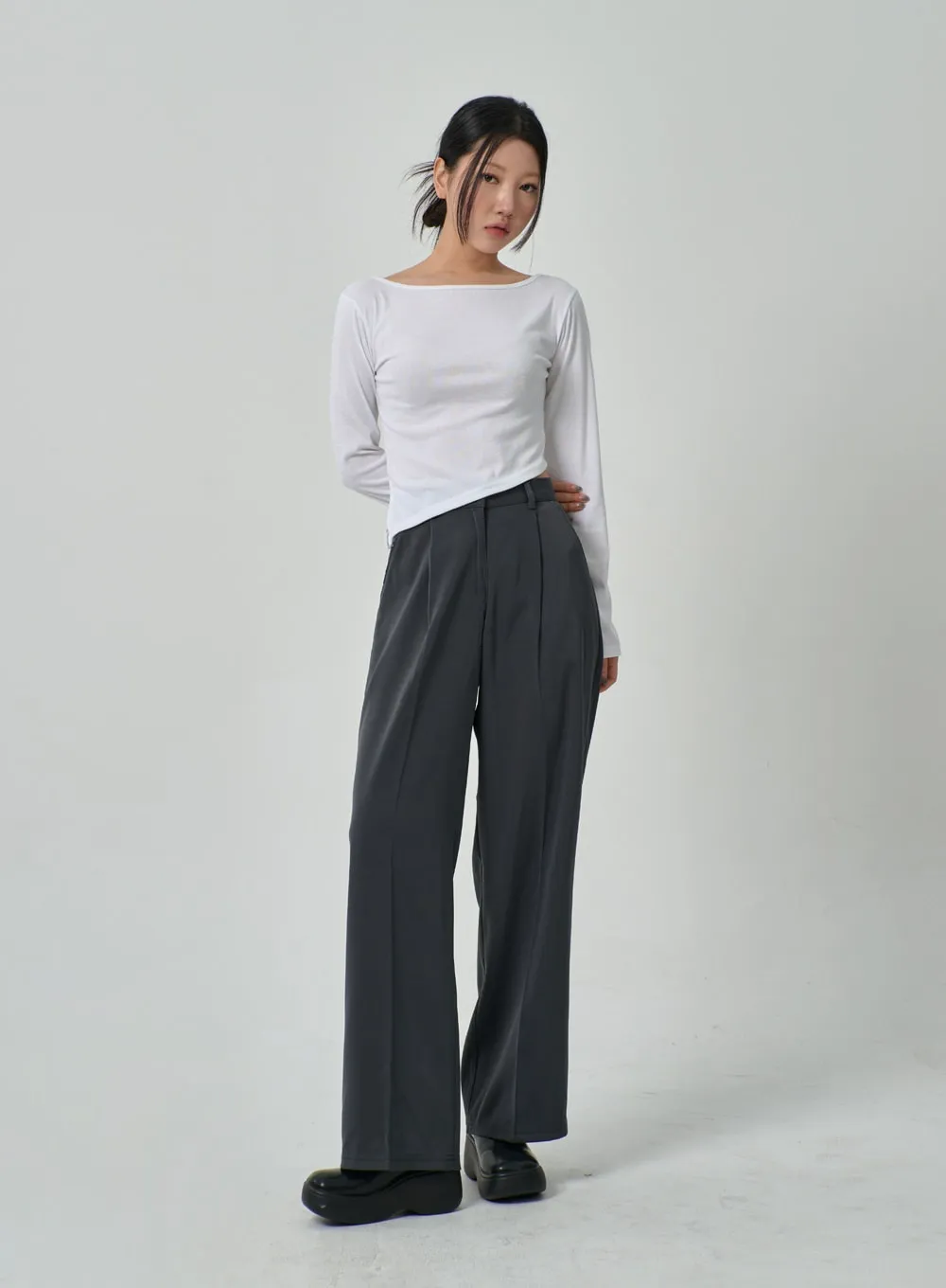 Wide Leg Tailored Pants IF315