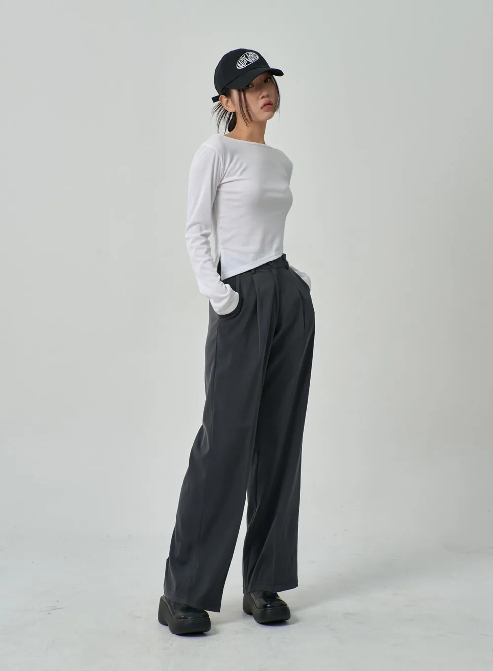 Wide Leg Tailored Pants IF315