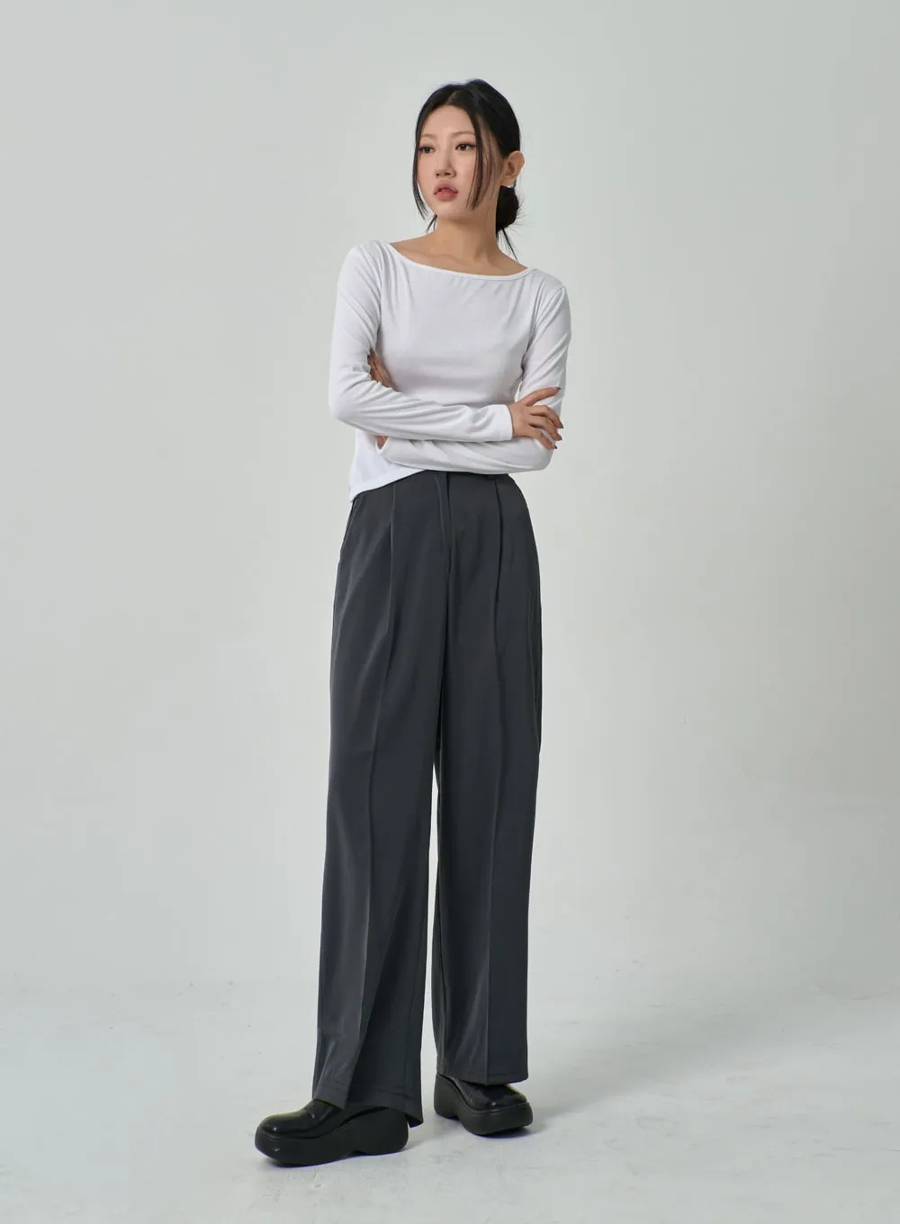 Wide Leg Tailored Pants IF315