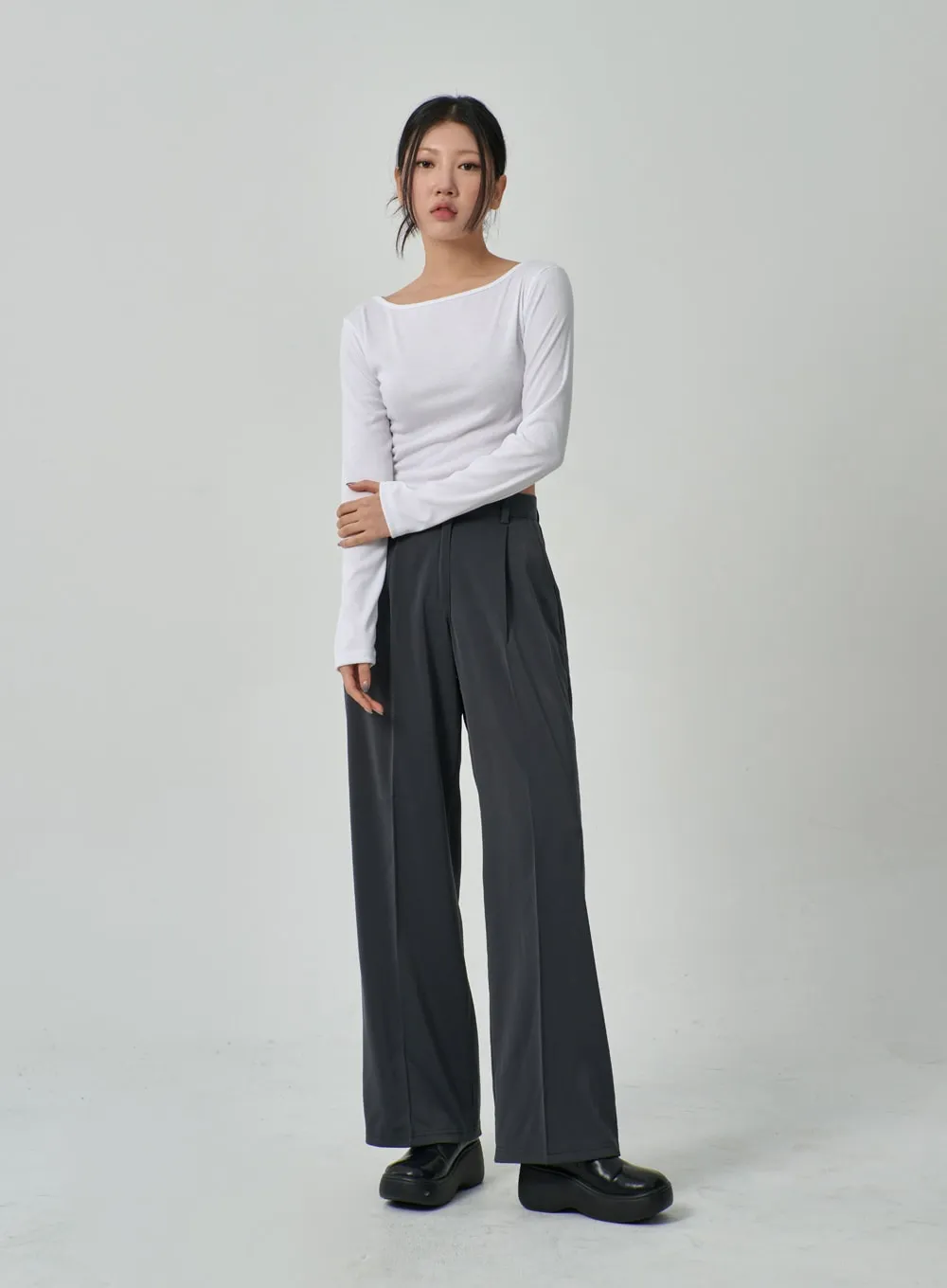 Wide Leg Tailored Pants IF315