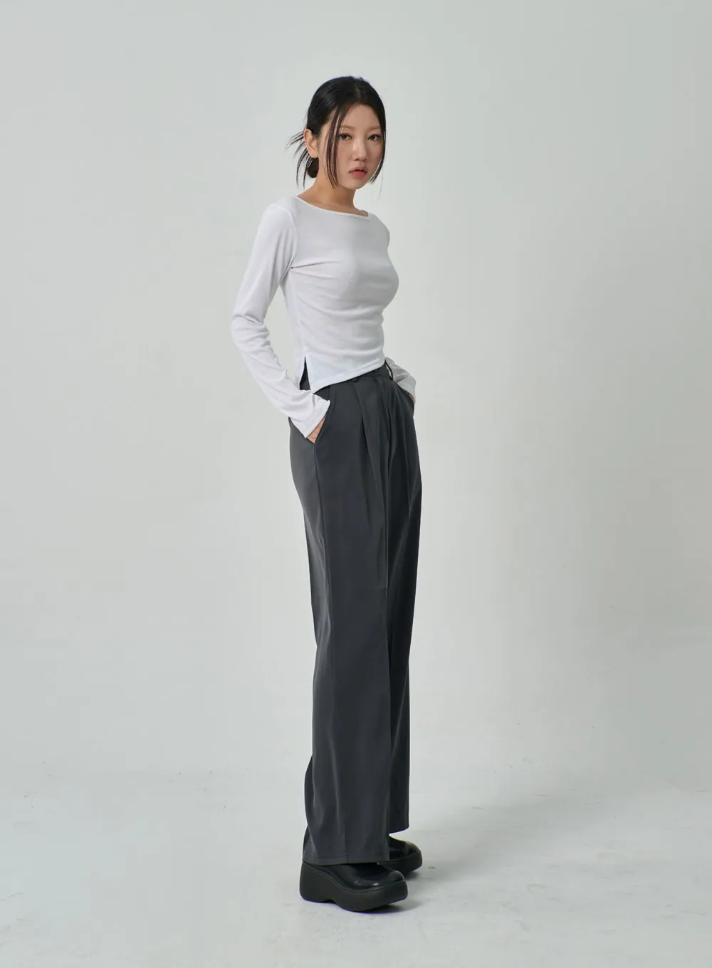 Wide Leg Tailored Pants IF315