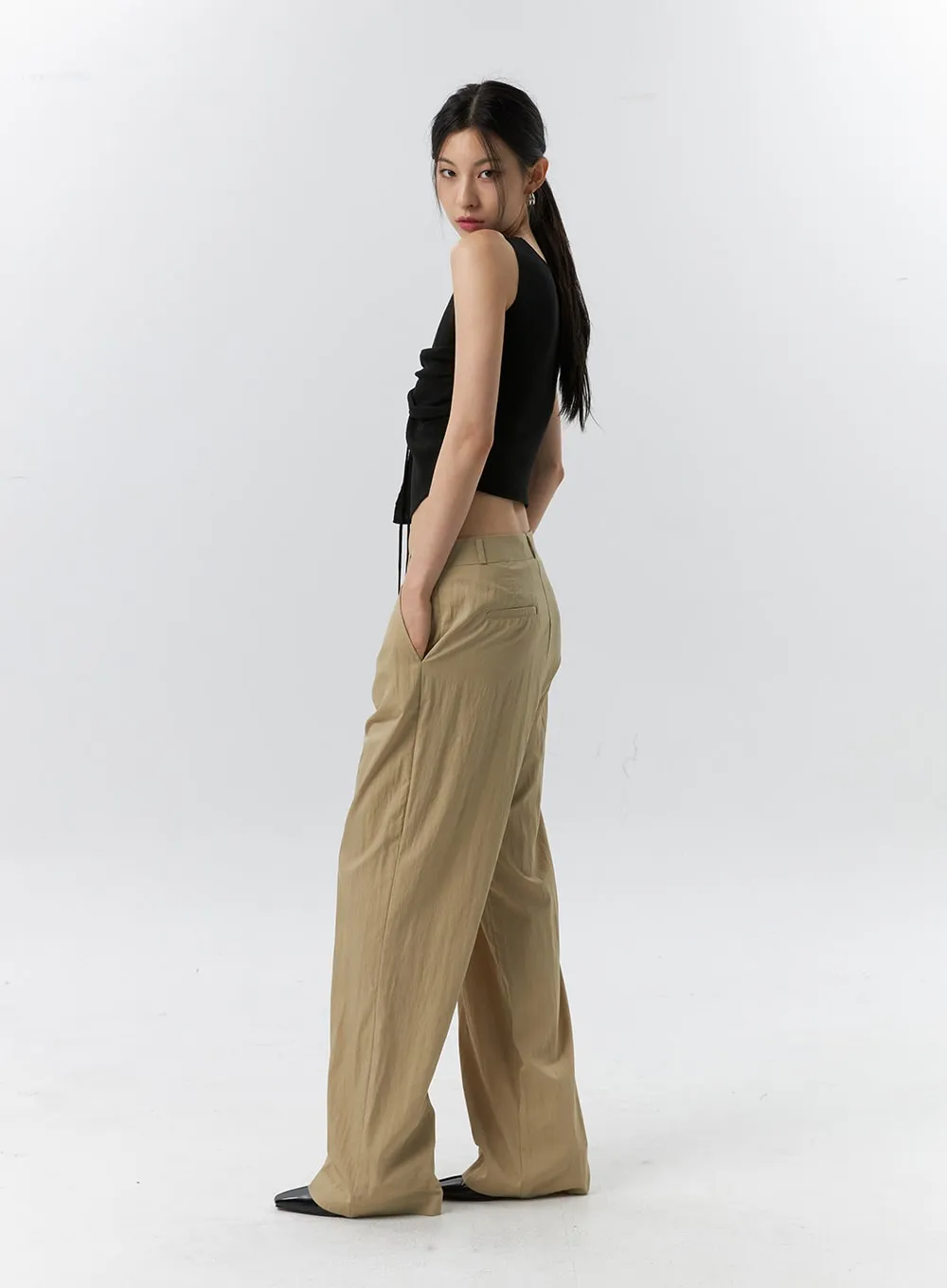 Wide Leg Tailored Pants IL321