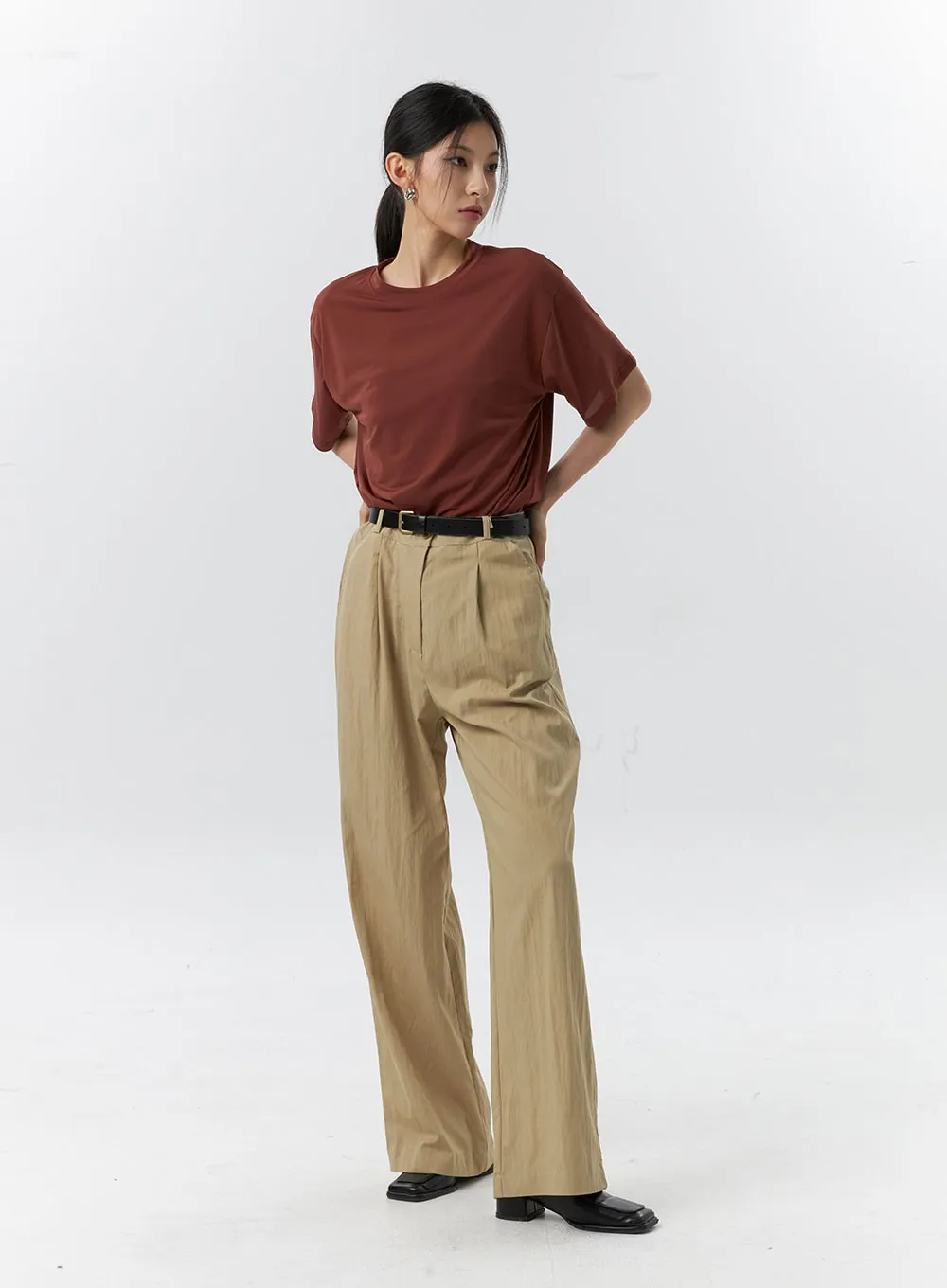 Wide Leg Tailored Pants IL321