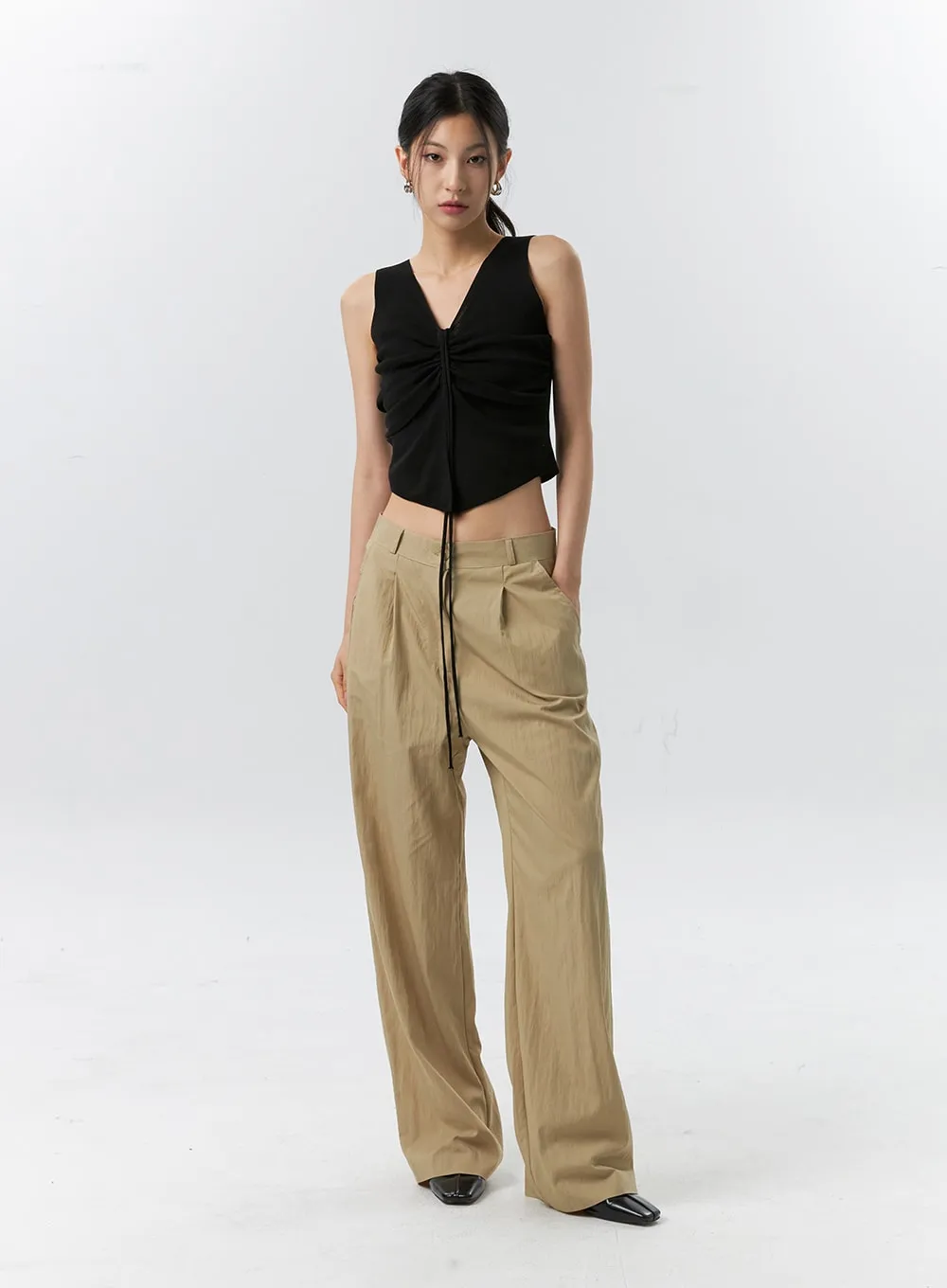 Wide Leg Tailored Pants IL321