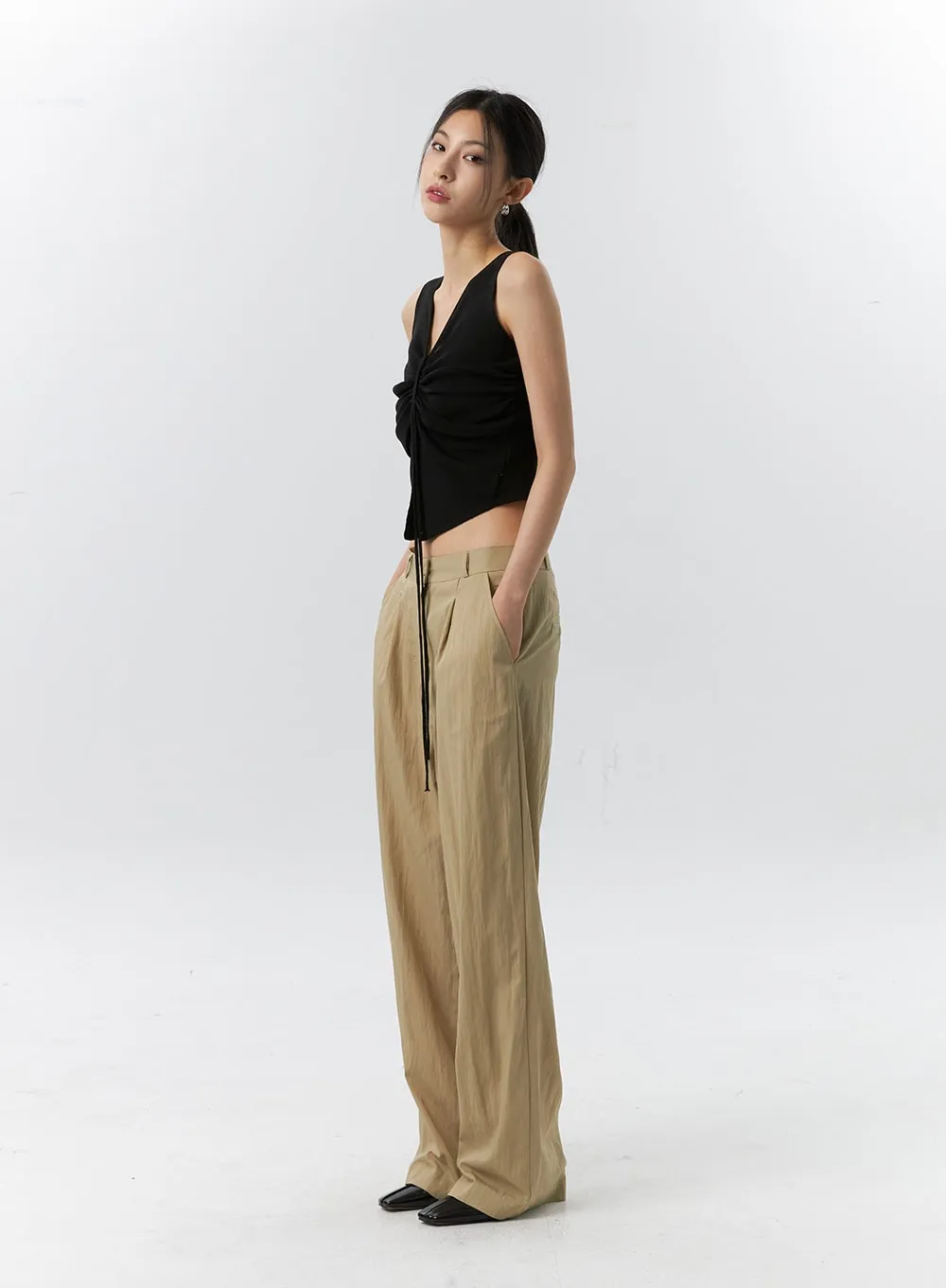 Wide Leg Tailored Pants IL321