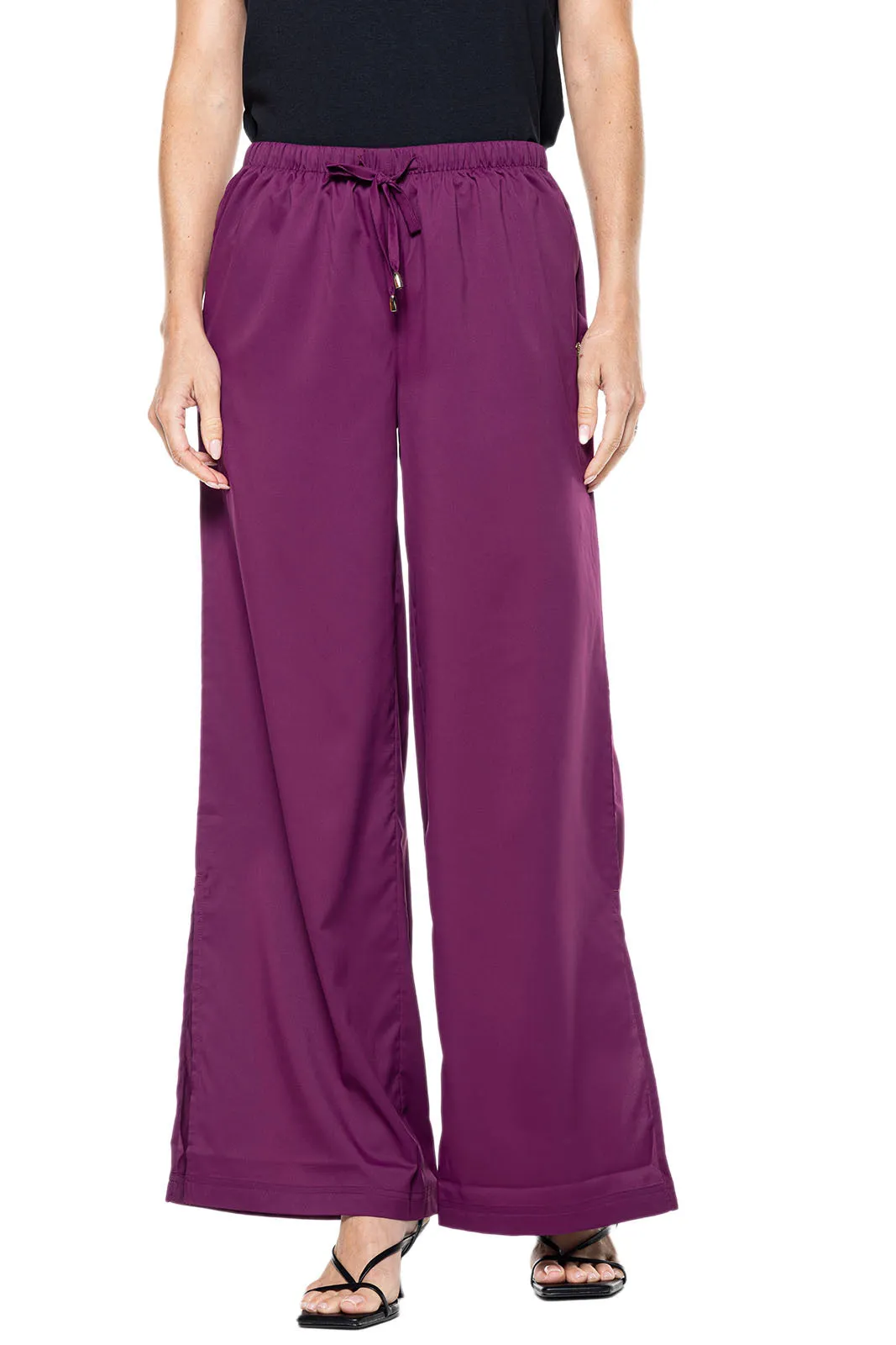 Women's Petra Wide Leg Pants  |  Rich Plum