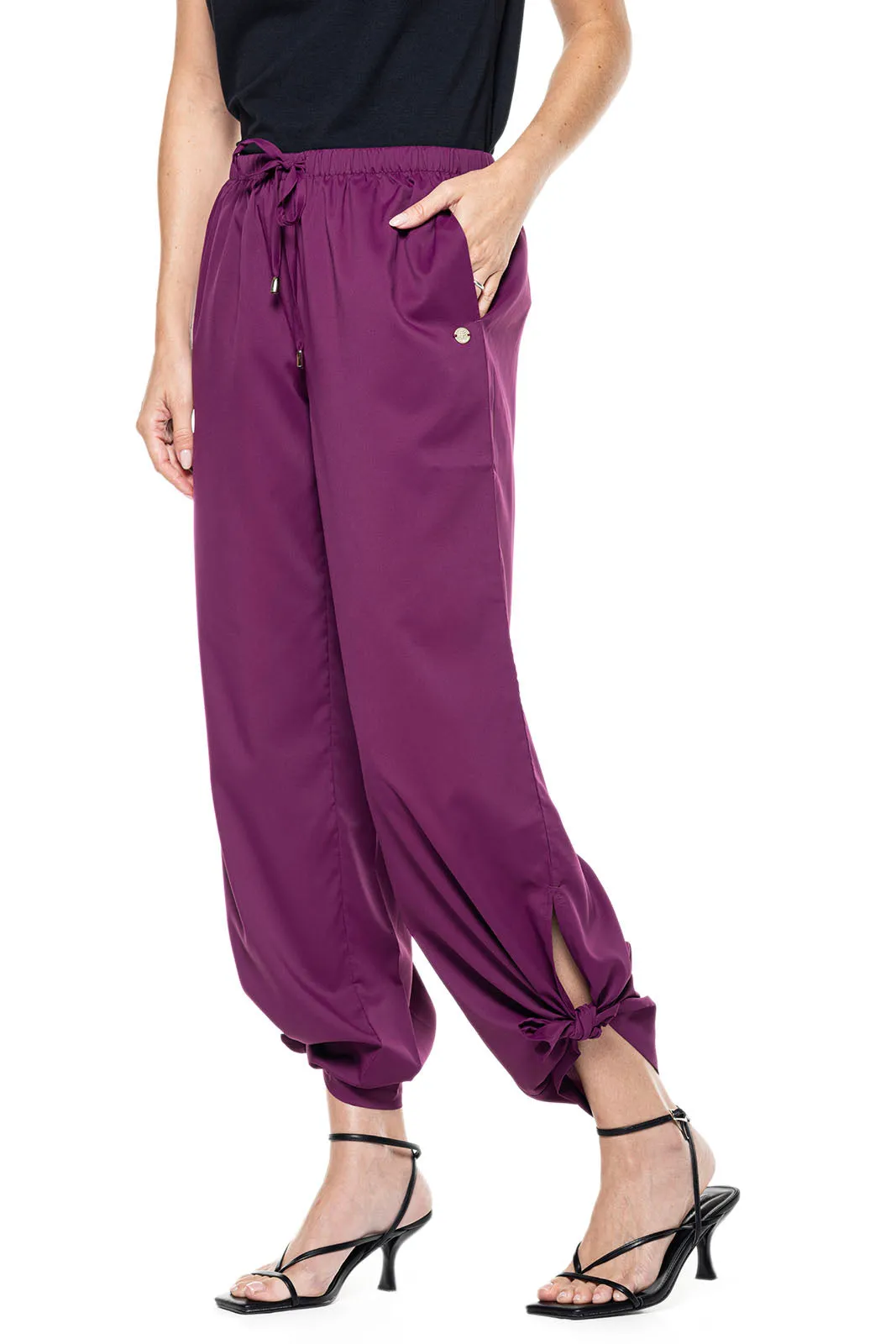 Women's Petra Wide Leg Pants  |  Rich Plum