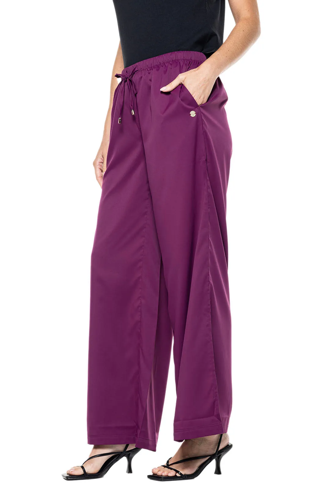 Women's Petra Wide Leg Pants  |  Rich Plum