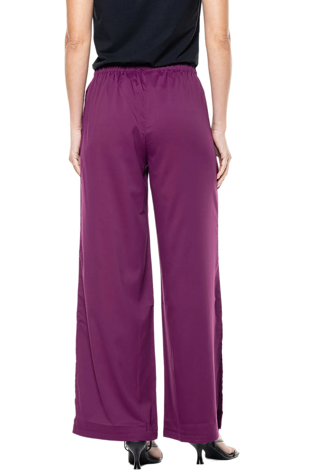 Women's Petra Wide Leg Pants  |  Rich Plum